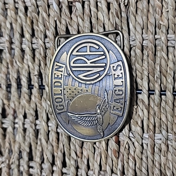 NRA golden eagle belt buckle - Picture 1 of 3